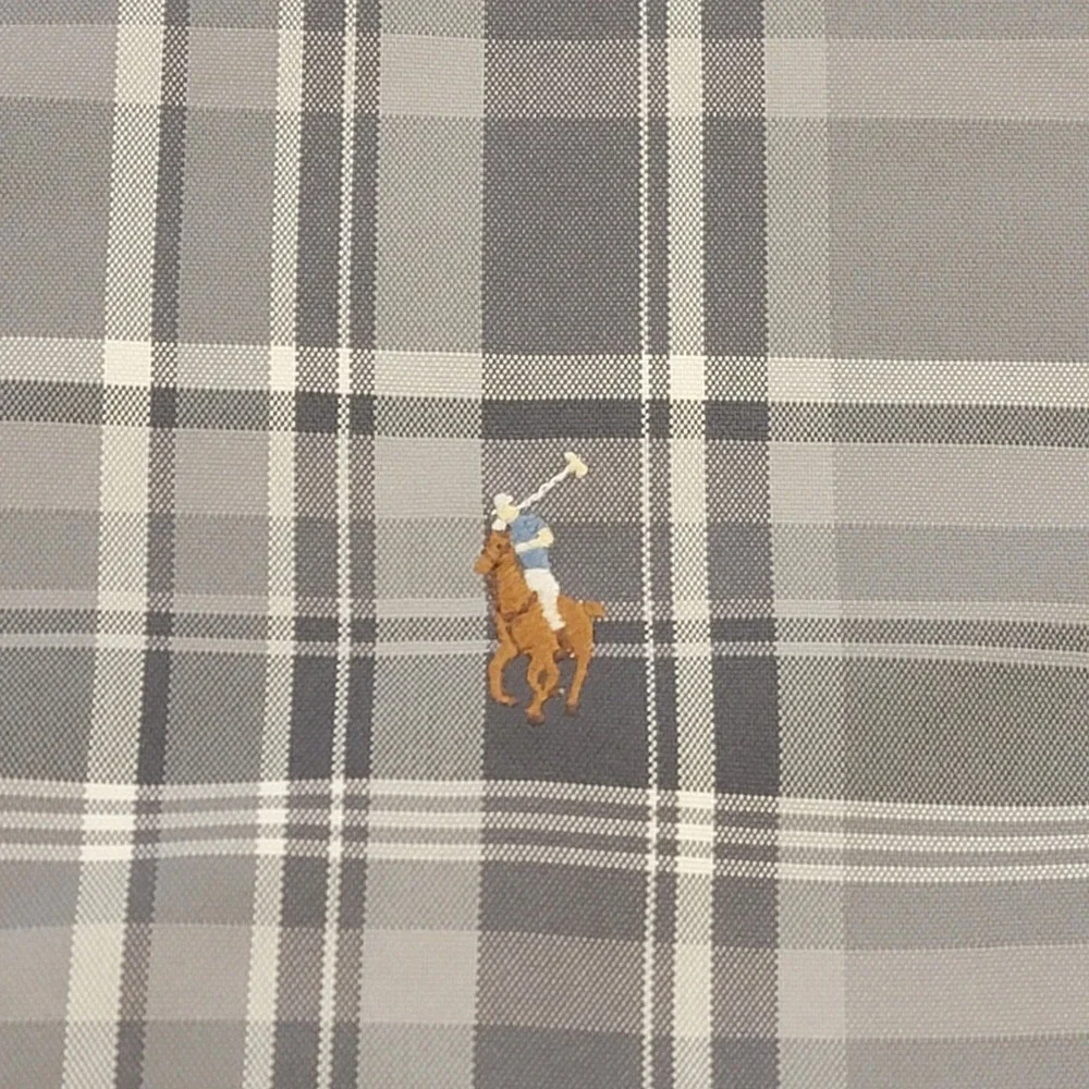 Polo‎ Ralph Lauren Performance Button Down Shirt Gray Plaid Pony Logo Men's 3XLT